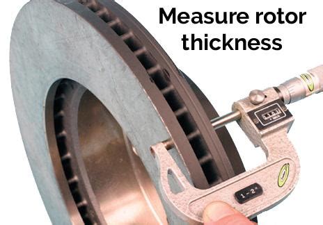 how to measure rotors thickness